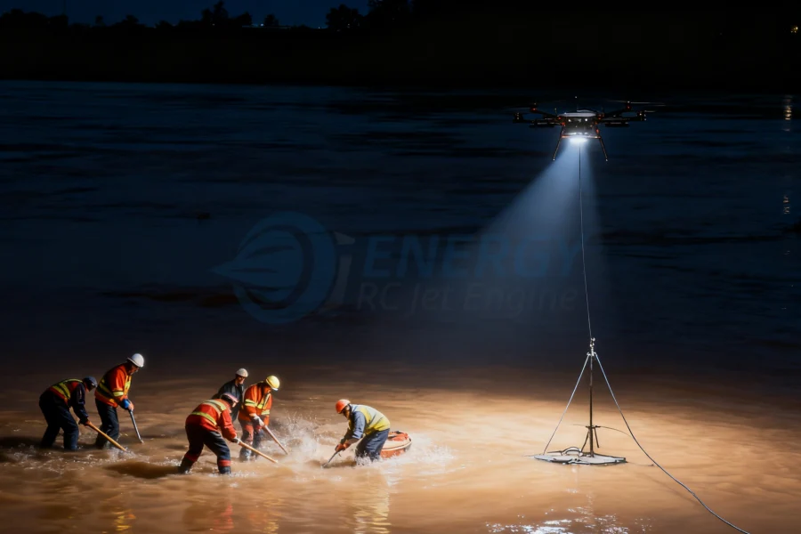 Commercial-grade tethered drone platform providing 24/7 aerial surveillance, continuous-power monitoring and industrial site security for government, military and commercial users | Energy-RCJetEngine