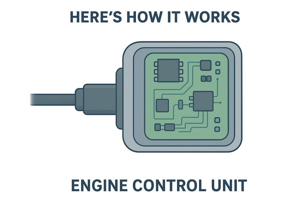 Cross-sectional illustration of a small turbine jet engine showing compressor, combustion chamber, fuel system, and ECU — Energy RCJetEngine.