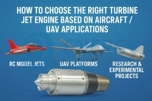 Turbine jet engine selection guide for RC model jets, UAV platforms, and research aircraft by Energy RCJetEngine.
