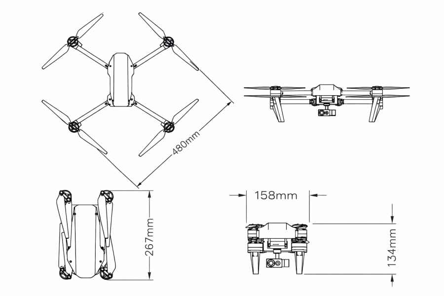 Professional autonomous dual-sensor multirotor UAV system with EO/IR camera for security patrol and industrial inspection, manufactured for OEM and bulk supply