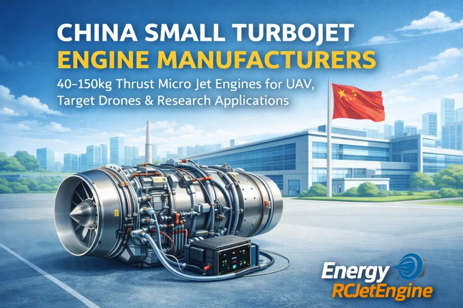 China small turbojet engine 40–150kg thrust micro jet engine for UAVs, target drones, and research applications – Energy RCJetEngine