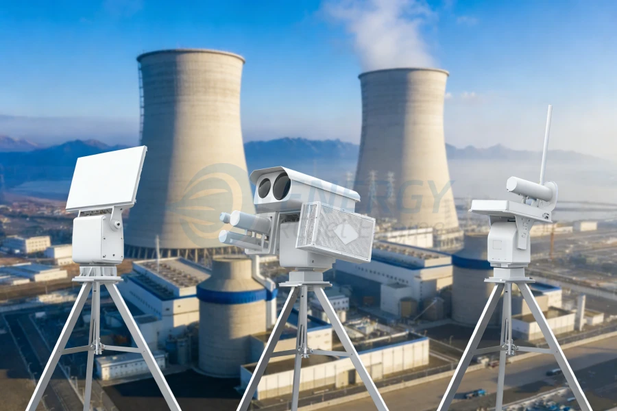 Fixed Anti-Drone Defense System for nuclear, energy, and critical industrial sites, featuring multi-layer soft-kill and hard-kill counter-UAV protection, factory-customizable and available for global wholesale by Energy RCJetEngine.