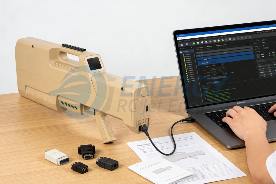 Tactical UAV Defense System – Handheld Portable Jammer & Detector for enterprise security, law enforcement, and industrial UAV threat protection. Portable counter-UAV solution manufactured for global wholesale and customization by Energy RCJetEngine.