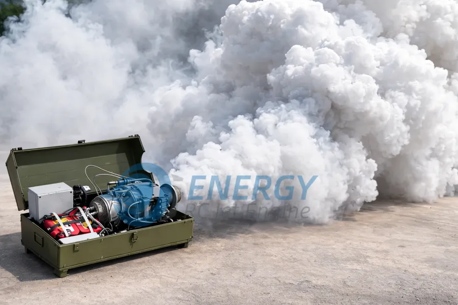 Heavy-duty high-temperature smoke generator producing multi-level infrared interference smoke by Energy RCJetEngine