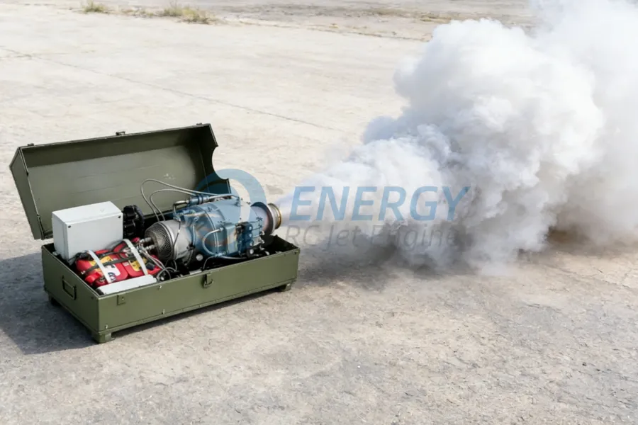 Rapid deployment smoke screen system with visible light and infrared obscuration by Energy RCJetEngine